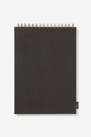 [Typo] Typo - A4 Spiral Sketch Book - Black SOLID BLACK