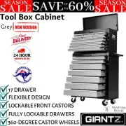 Giantz 17 Drawers Tool Box Chest Cabinet Trolley Toolbox on Wheels Garage Storag