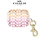 【COACH】AIRPODS PRO 保護套 保護殼 經典LOGO 粉紅色 大C