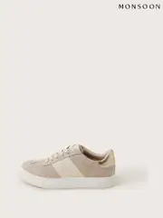 Monsoon Natural Faux Suede Trainers (B04918) | $127