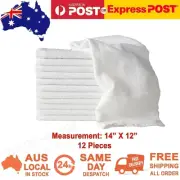 Partex Majestic Cotton White Towels Bleach Guard Safe Barber Salon Small 12pcs