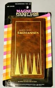 Vintage Magnetic Pocket Game Backgammon 7” x 3.5” Travel Set New NOS Sealed ￼