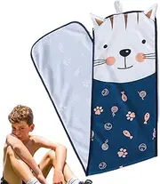 Kids Beach Towels - Bear Printed Toddler Towels - 30X6 Inch Bath Chill Ice Towel Quick Dry Girls Boys Swim Cover Up Super Absorbent Cartoon for Pool