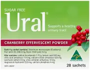 Ural Effervescent Sachets Cranberry 4g X 28