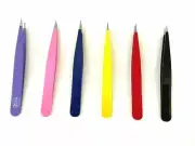 6pcs Professional Eyebrow Tweezers Pointed Tip Multi Purpose Set Kit Stainless