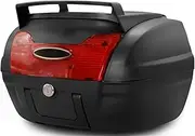40L Large Capacity Universal Motorcycle Top Case, Motorcycle Tail Box, Waterproof Motorcycle Rear Top Box, Trunk Luggage Tour Tail Box for Store Helmet and Luggage,Black