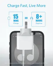 ANKER Powerport III 20W PD USB C Charger White