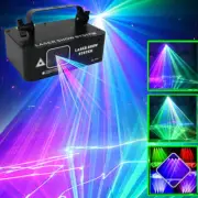 RGB Laser Beam Projector Stage Lighting Disco Party Light DMX Strobe Scan Light
