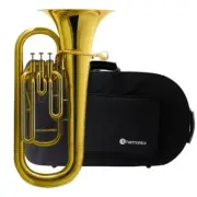 Harmonics Bb Tuba Euphonium for Marching and Concert Use, Bombardino with Case