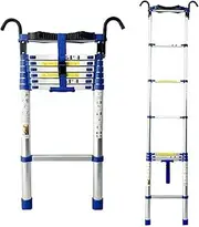 Telescopic Ladder Telescopic Ladders Multi-Purpose Extendable Ladder Telescopic Ladder Telescopic Ladder with Hooks, 8m/ 7m/ 6m/ 5m/ 4m/ 3m/ 2m/ 1m Tall Aluminum Telescoping Ladders, Extensi