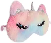 FOYTOKI Blindfold Night Masks for Sleeping Deep Sleep Mask Silk Eye Mask Eye for Sleeping Sleep Eye Overnight Eye Masks Sleep Masks Sleeping Mask Sleep Unicorn Colorful Plush Fabrics