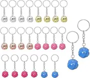 [uxcell] Disco Ball Keychain, 24 Pcs 70s Disco Keyring 3cm Disco Ball Party Favors Mirror Ball Keychain Party Supplies for Christmas Party Decorations, Mix Colors
