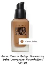Avon PowerStay 24 Hour Longwear Foundation Cream Beige SPF10