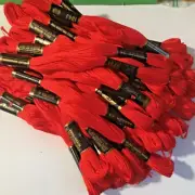 Vintage American Thread Star Six Strand Embroidery Cotton Lot Of 60 Skeins RED