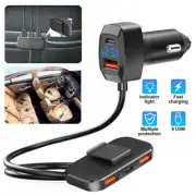 5-Port 5V/6.2A 31W USB Car Charger Cigarette Lighter Socket Charging Adapter e