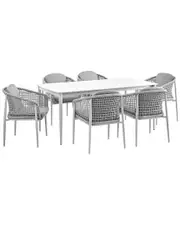 Armen Living Rhodes Outdoor Patio 7pc Dining Set