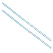6mm x250mm Spiral Light Blue Line Solid Acrylic Round Rod PMMA Bar 2X