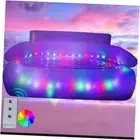 Inflatable Couch for Adults Kids,Illuminated Blow Up Lounger Chair Built-in