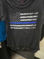 Rothco Thin Blue Line Baby One Piece 9-12 Month