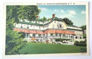 VTG 1937 PC WESTPORT INN WESTPORT-ON-LAKE-CHAMPLAIN NY TEICH ARCHIVES MINT