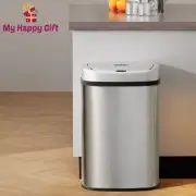Devanti Sensor Bin Motion Rubbish Stainless Trash Can Automatic Touch Free Bins