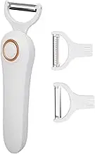 2022 New 3 in 1 Electric Peeler Set, for Fruits Vegetables, Handheld Electric Peelers for Kitchen Apples Carrot Potato Cucumber,USB Rechargeable, with 3 Cutter Heads