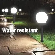 3pcs Solar Pathway Garden Light Small White Ball Light Round Ball Bulb Light Led Outdoor Decorative Landscape Garden Villa Lawn Light Ground Plug Light Waterpr