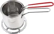 CONGARTENO 1Set Stainless Steel Deep Fryer Pot with Food Fried Basket Lightweight Frying Kit for Home Kitchen Restaurant Outdoor Use High Temperature Resistant Long Handle