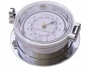 TIDE CLOCK, CHROME on BRASS, ROYAL MARINER 116mm, USA QUARTZ MOVEMENT, #C622DC