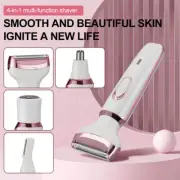 Cordless 4 in 1 Electric Lady Shaver Rechargeable Painless Razor Bikini TrimmeUL