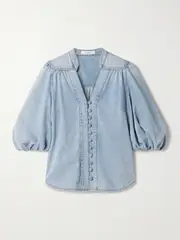 [Zimmermann] Zimmermann - Lucky Denim Blouse - Light denim - 3 3 Blue