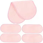 DINHEAROM 5Pcs Portable Face Towels Soft Fleece Makeup Remover Cloths for Women Reusable Facial Towels for Camping and Travel Quick Drying and Easy to Wash