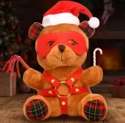 TEDDY BEAR BROWN KINKY CLAUS GAG GIFT NOVELTY WHITE ELEPHANT DIRTY SANTA