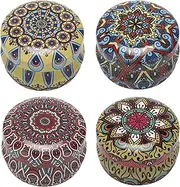 4Pack 10Gram Lip Balm Containers, Round Empty Salve Tins, Mini Refillable Salve Containers for Lip Balm, Salves, Candles, Eye Shadow (Classic)