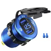 12V 24V Car Cigarette Lighter Socket Splitter Dual USB Charger Power Adapter (for: Renault)