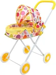 Lovely Dots Pattern Stroller Pushchair Folding Trolley Toy Children Kids Doll Gift, Multicolor, B