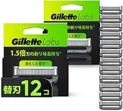 Gillette Razor Shaving Exfoliating Replacement Blades, 12 Pieces Lab (Amazon.co.jp Exclusive)