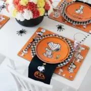 Disney Snoopy Pottery Barn plate cup Napkin Placemat Peanuts Party school SET 16