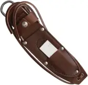 WOOX Rock 62 Sheath Fixed Blade Leather Construction Includes Sharpening Stone