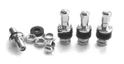 (4) Chrome Metal Bolt Valve Stems Fits standard valve stem hole 502