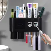 Multifunctional Wall-Mounted Toothbrush Holder, Automatic Toothpaste Dispenser S