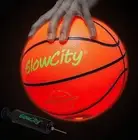 New GlowCity Glow in The Dark Basketball No. 7 - LED Light Up Night Ball Games
