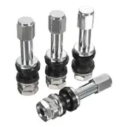 4pc Universal Car Tire Valve Tr43e/tr48e Bolt-in Car Tubeless Wheel Tire Valve Stem Dust Cap Cover Vehicle Metal Straight Mouth