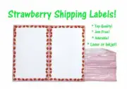 Strawberry Theme Shipping Labels - Top Quality, Jam Free, 2 Labels Per Sheet