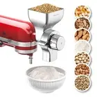 All Metal Grain Mill Attachment For Kitchenaid Stand Mixer, 12 Levels Flour M...