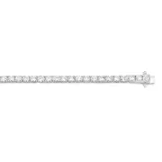 Silver 18cm Tennis Bracelet in Clear
