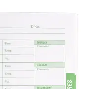 Hygiplas Temperature Log Book