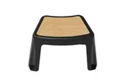 Vigar Bamboo 25cm Stool Bathroom Pantry Non-Slip Indoor Plastic Step Chair Black