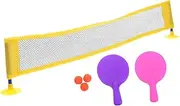 1Set Mini Portable Tabletop Table Tennis Set Fun Pong Game for Includes Rackets Net Indoor for Family Interaction and Skill Development