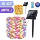 Solar Fairy String Lights 100-200 LEDs Outdoor Garden Christmas Party Decor Gift